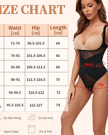 2pcs Mesh Thongs Bodysuit Shapewear - VOLDRI