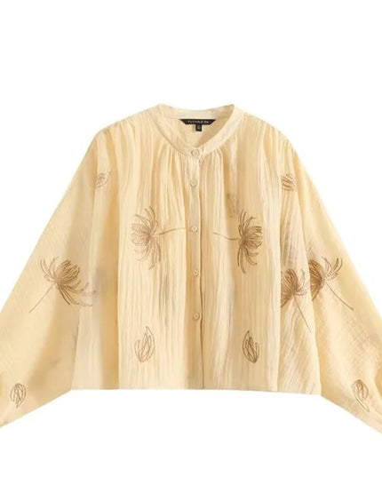 Vintage Casual Embroidery Shirt - VOLDRI