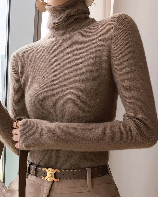 Long Sleeve Turtleneck Tops - VOLDRI