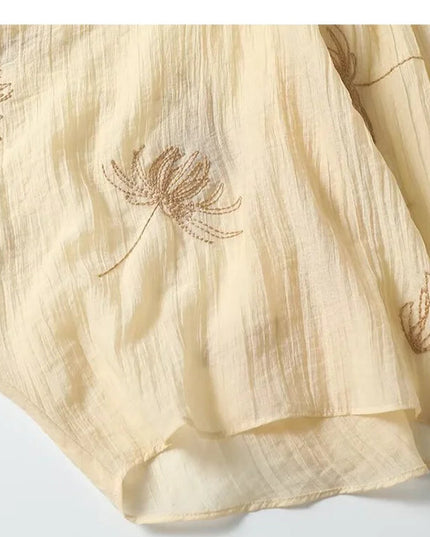 Vintage Casual Embroidery Shirt - VOLDRI