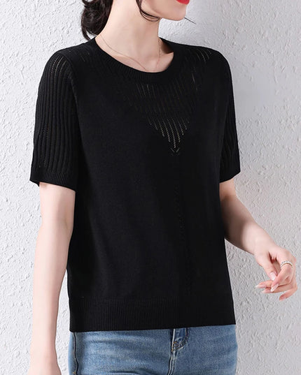 Classy Knit Tees Shirt - VOLDRI