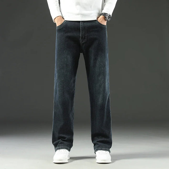 Voldri Men's Baggy Straight Jeans - 2025 Y2 Style, Mid Waist Fit -   | Stylish & Elegant Fashion by Voldri
