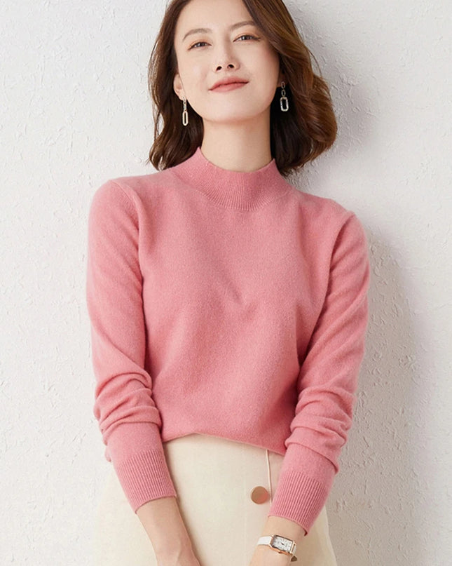 Slim Turtleneck Sweater Top - VOLDRI