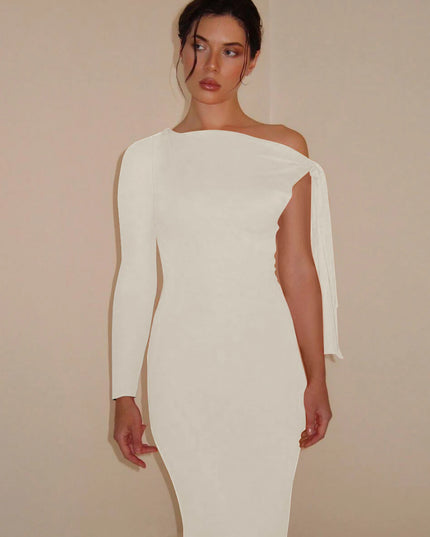 Bodycon Off Shoulder Long Dress - VOLDRI