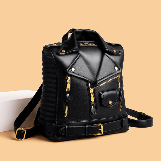 Punk Leather Backpack - VOLDRI