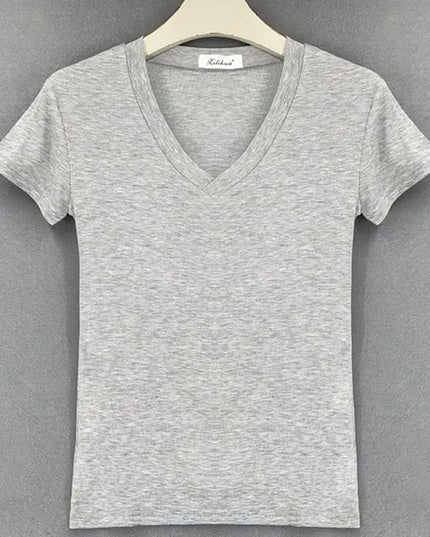 Casuals Sexy V-neck Tshirt - VOLDRI