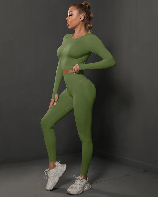 2Pcs   Butt Pants + Shirts Tracksuits Set