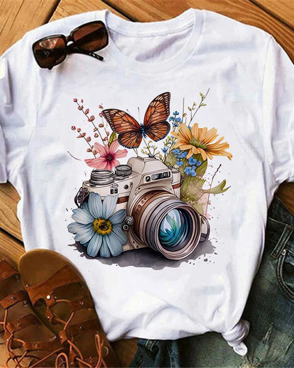 Butterfly Tree Print T-Shirt