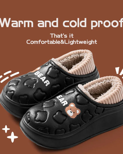 Waterproof cotton slippers