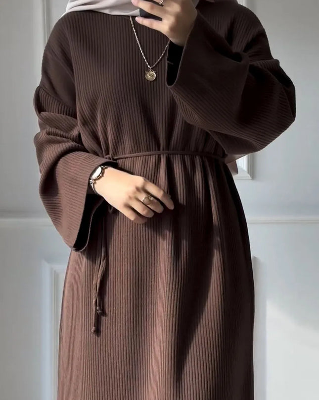 Thicken Knit Sweater Abaya