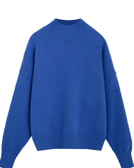 Vintage Chic Solid Sweater - VOLDRI