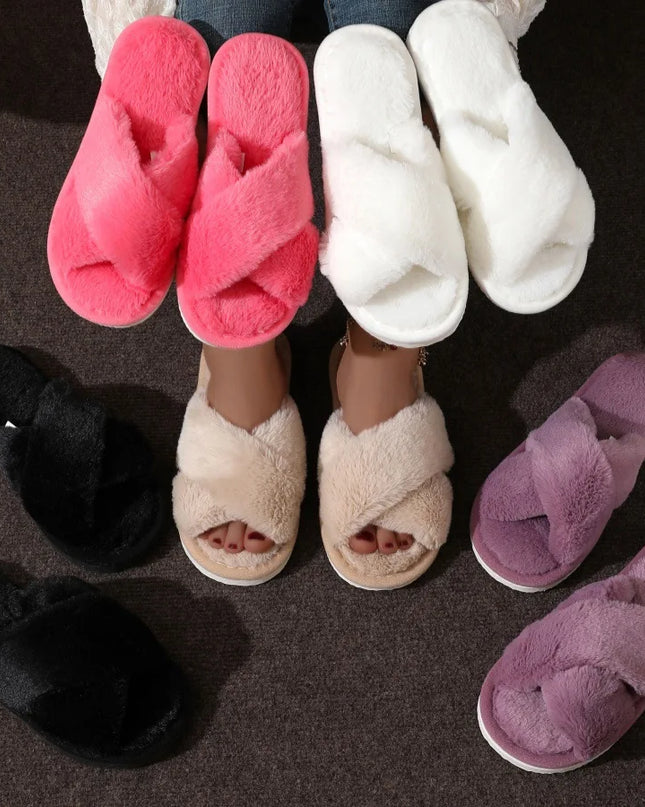 CrissCross Plush House Slippers