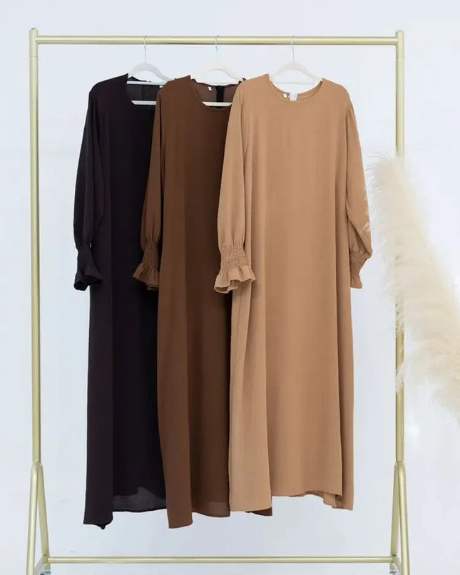 Solid Modest Inner Abaya  Dress