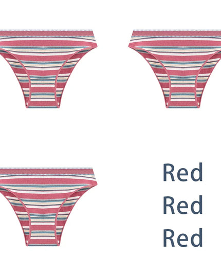 3PCS/Set  Striped Panties Underwear - VOLDRI