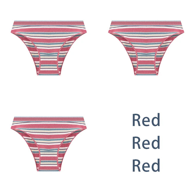 3PCS/Set  Striped Panties Underwear - VOLDRI