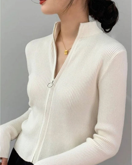 Knitted Long Sleeve Sweater - VOLDRI