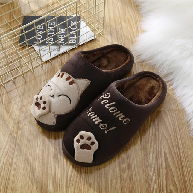 Cat  Furry Plush Slippers