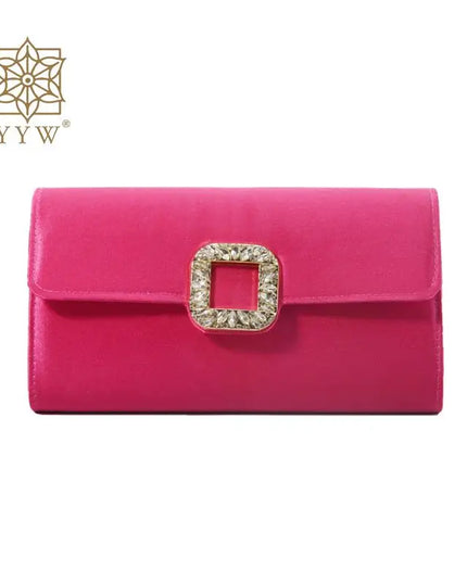 Satin Envelope Clutch Handbag - VOLDRI