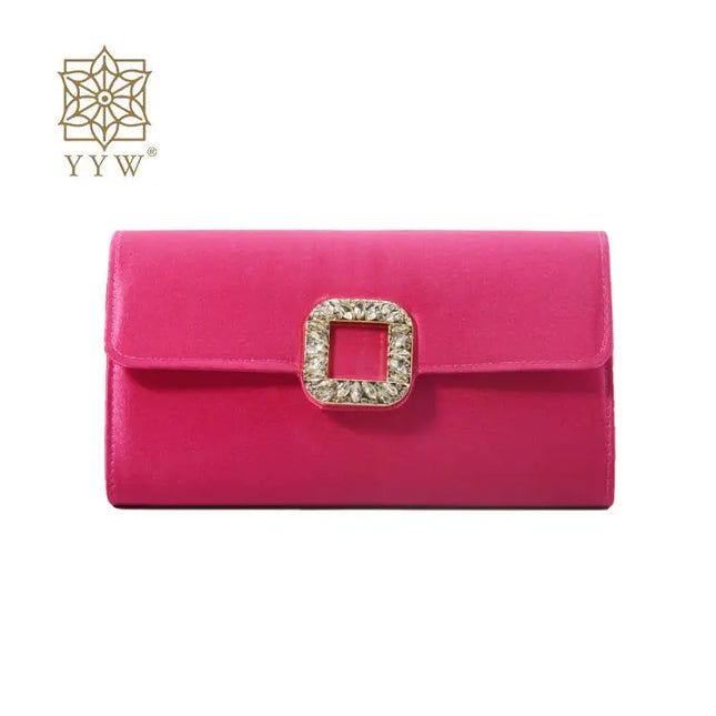 Satin Envelope Clutch Handbag - VOLDRI