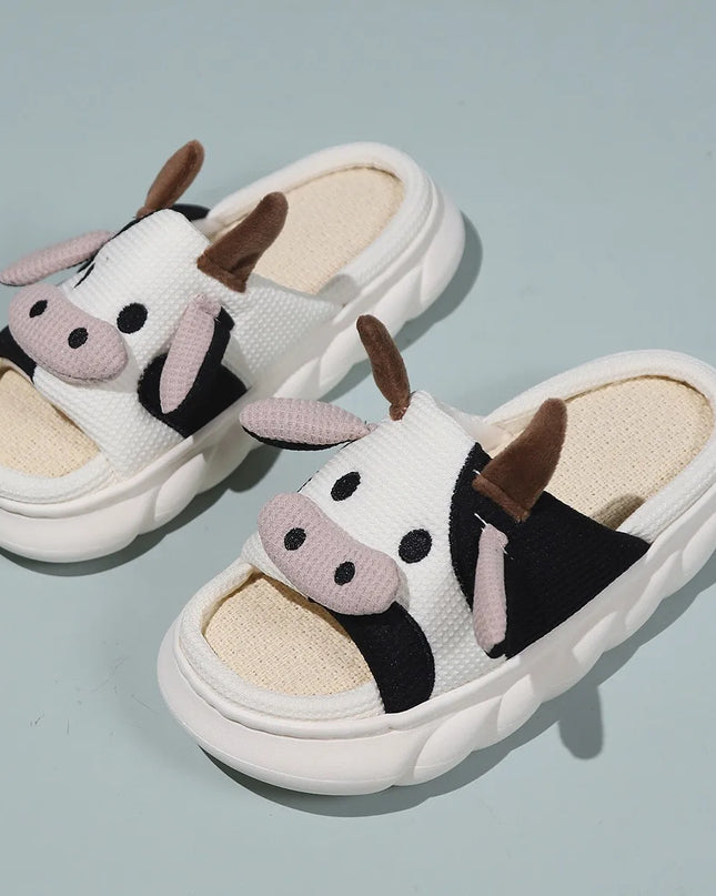 Cartoon Unisex Linen Slippers