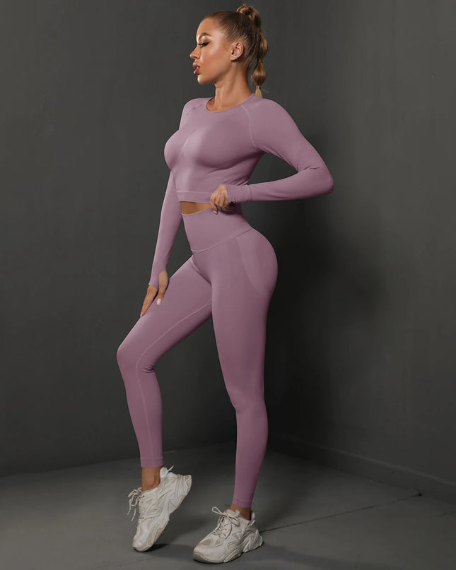 2Pcs   Butt Pants + Shirts Tracksuits Set