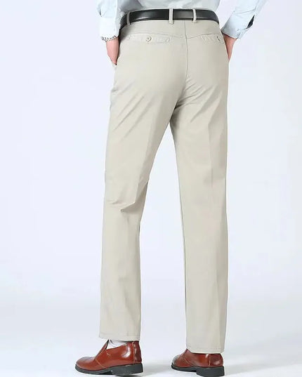 Voldri Men's Cotton Casual Pants - High Waist, Straight Loose Fit -   | Stylish & Elegant Fashion by Voldri