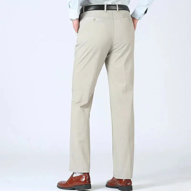Voldri Men's Cotton Casual Pants - High Waist, Straight Loose Fit -   | Stylish & Elegant Fashion by Voldri