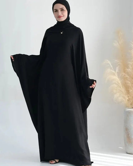 Cotton Linen Khimar Abaya