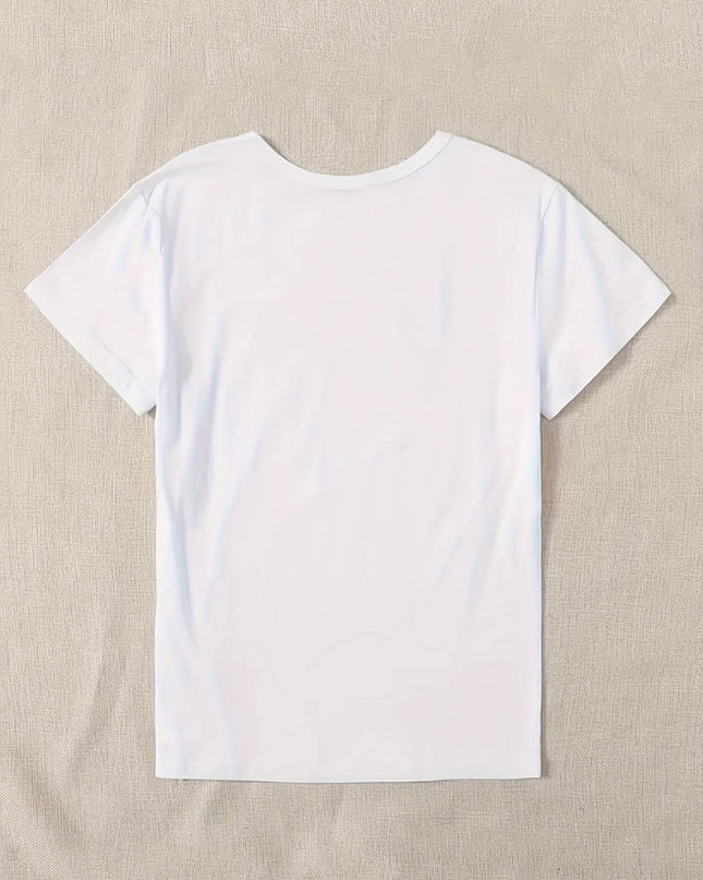 Cute Print Crew Neck T-Shirt