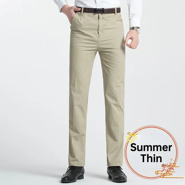 Voldri Men's Classic Casual Cargo Pants - 100% Cotton High Waist -   | Stylish & Elegant Fashion by Voldri