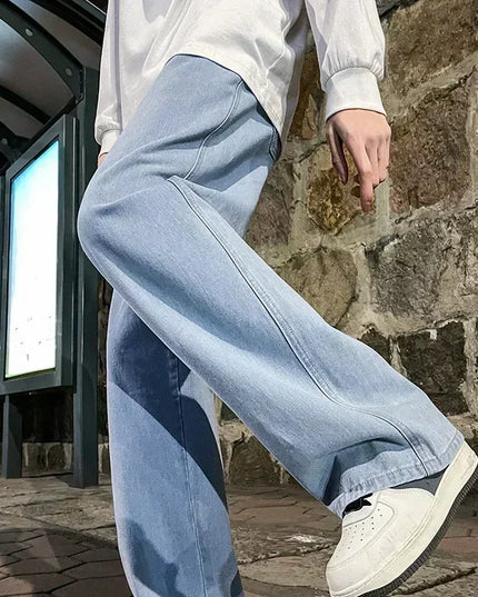 Voldri Men's Loose Straight Wide Leg Jeans - Korean Style Fashion