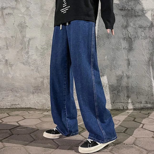 Voldri Men's Loose Straight Wide Leg Jeans - Korean Style Fashion -   | Stylish & Elegant Fashion by Voldri