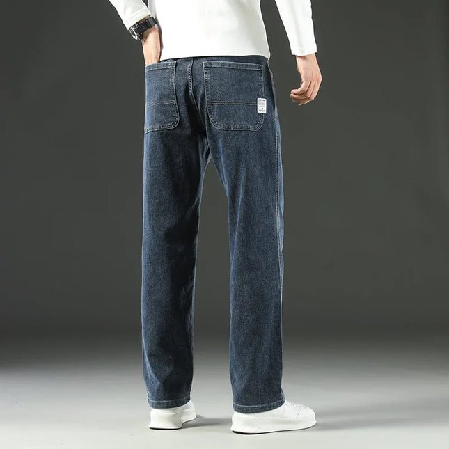 Voldri Men's Loose Straight Jeans - Comfortable, Business Casual Style -   | Stylish & Elegant Fashion by Voldri