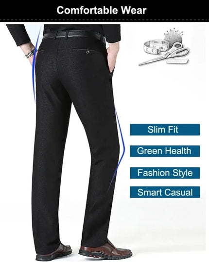 Voldri Men's Slim Stretch Business Pants - Casual & Comfortable Fit -   | Stylish & Elegant Fashion by Voldri