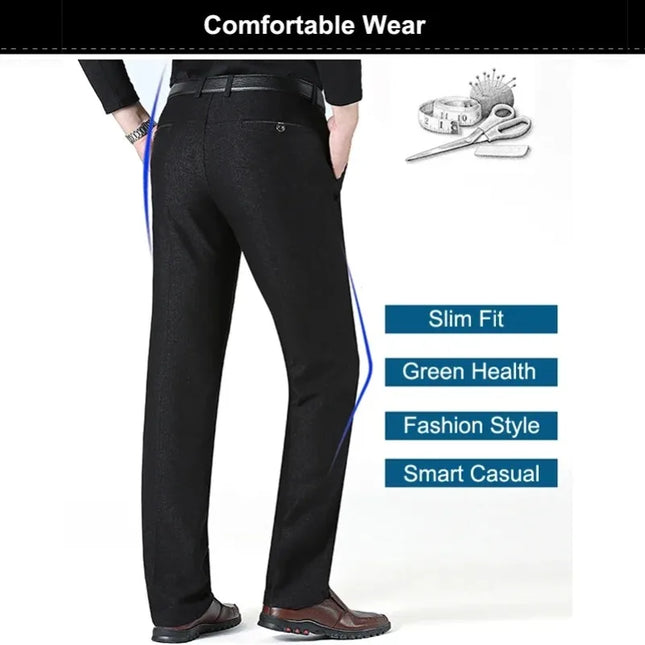 Voldri Men's Slim Stretch Business Pants - Casual & Comfortable Fit -   | Stylish & Elegant Fashion by Voldri