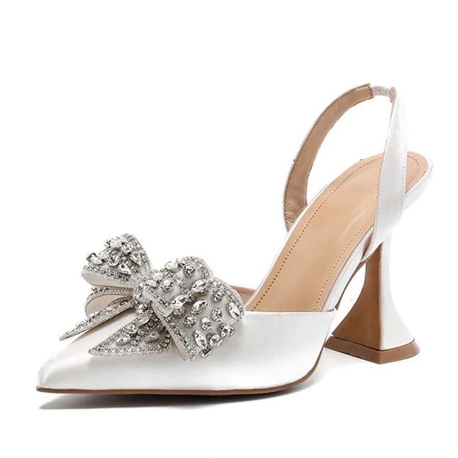 Sequined Crystal Bowknot  Sandal - VOLDRI