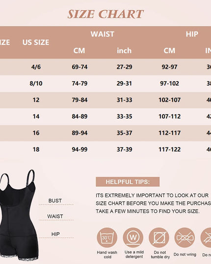 Body Control Shapewear Latex Bodysuit - VOLDRI