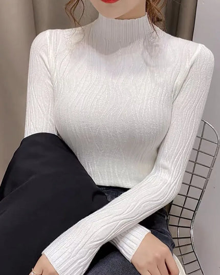 Basic Knitted  Turtleneck Sweater - VOLDRI