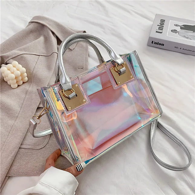 Laser PVC Jelly Tote Handbag - VOLDRI