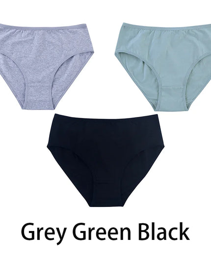 3PCS/Set Solid Color Briefs Underpants - VOLDRI