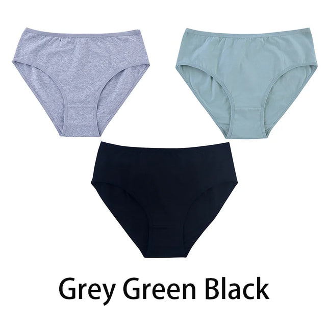 3PCS/Set Solid Color Briefs Underpants - VOLDRI