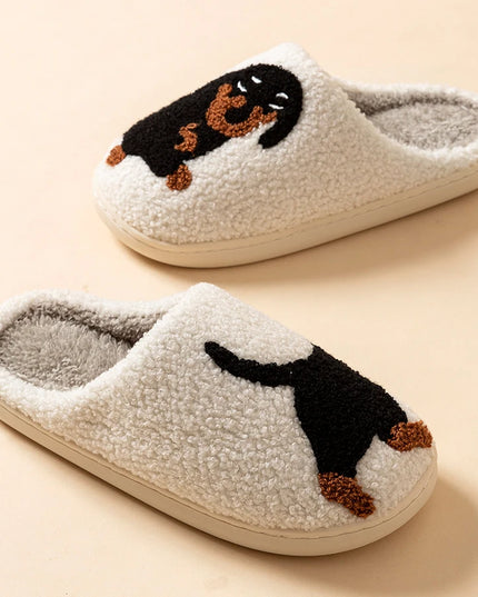 Cartoon Dachshund  Cotton Shoes