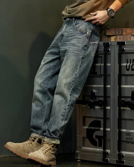 Classic Men's Harem Jeans Autumn New Style Fashion Retro Loose Jeans Street Hip Hop Y2kbaggy Work Pants -   | Stylish & Elegant Fashion by Voldri