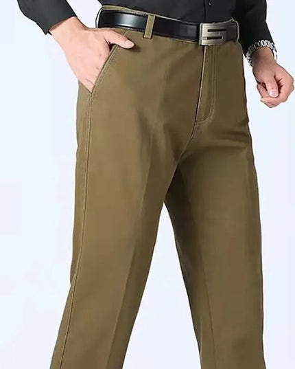Voldri Men's Cotton Stretch Trousers - Classic Casual Business Pants -   | Stylish & Elegant Fashion by Voldri