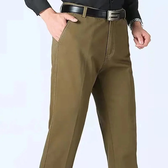 Voldri Men's Cotton Stretch Trousers - Classic Casual Business Pants -   | Stylish & Elegant Fashion by Voldri