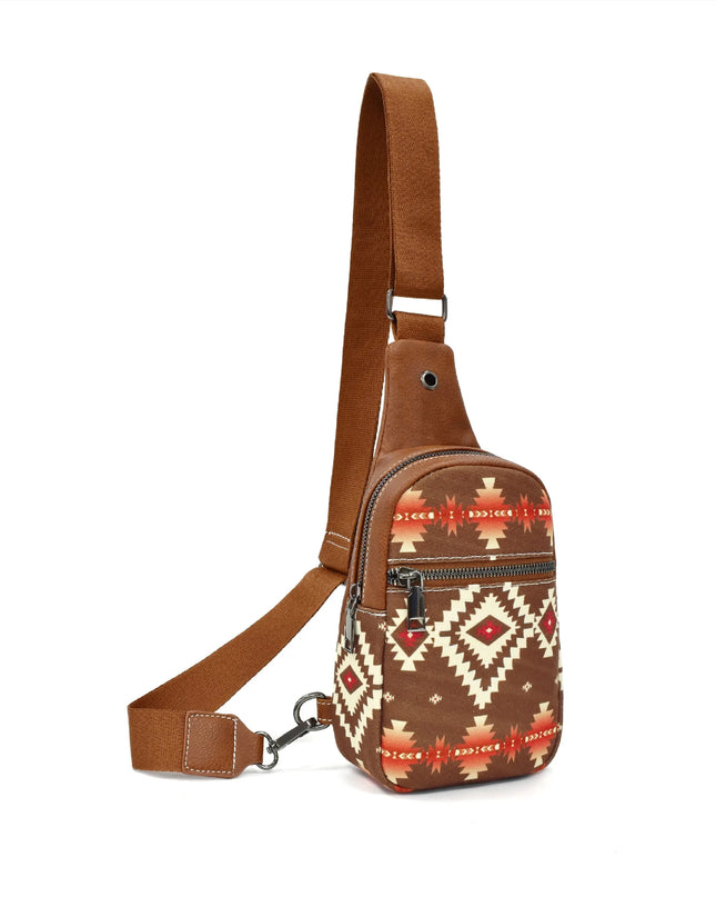 Western Aztec Sling Bag Handbag - VOLDRI