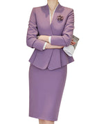 Purple Skirt Suit