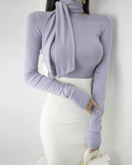 Casual Slim Off Shoulder Top - VOLDRI