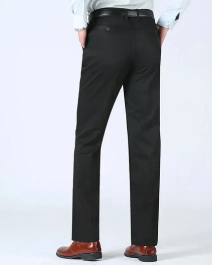 Voldri Men's Cotton Casual Pants - High Waist, Straight Loose Fit -   | Stylish & Elegant Fashion by Voldri