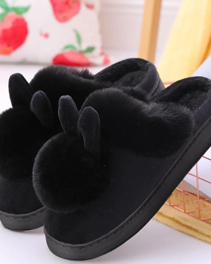 Fur Rabbit Fluffy Slippers